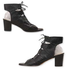 FIRENZE LaceUp Block Heels