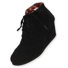 SODA Women lace-up wedge boots