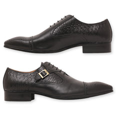 Men's Buckle Strap Oxford Dress Shoes