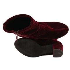 Kenneth Cole Ankle High Heel Velvet Boots