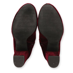 Kenneth Cole Ankle High Heel Velvet Boots