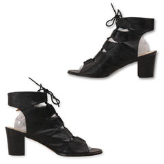 FIRENZE LaceUp Block Heels