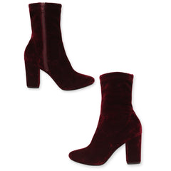 Kenneth Cole Ankle High Heel Velvet Boots