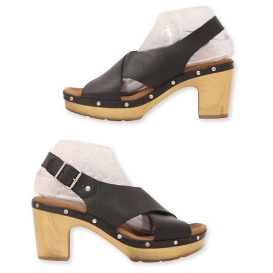 Clarks Cross Strap Block Heels