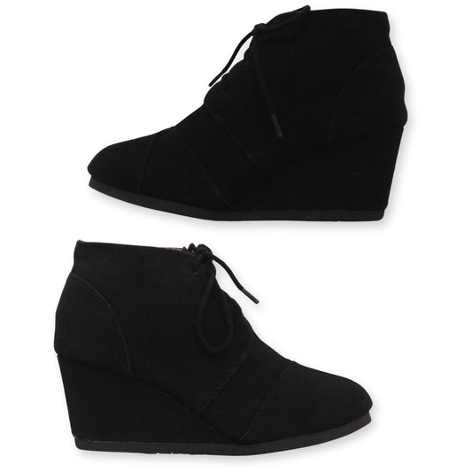 SODA Women lace-up wedge boots