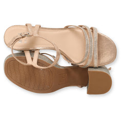 9.ON XIW Strappy Block Heels Sandals