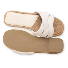 Zara Jute padded Strappy Slide Sandals