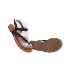 Braided Ankle Strap Sandals