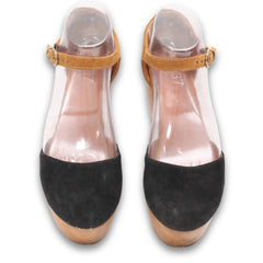 Ankle Straps Wooden Wedges By "1937 Foot Wear"