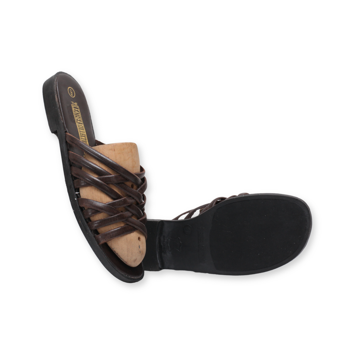 Strappy Slippers By "The Leather Collection"