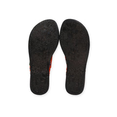 Printed Ankle Strap Flats