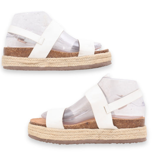 Strappy Woven Comfort Platform Sandals