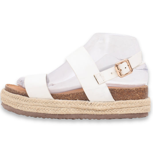 Strappy Woven Comfort Platform Sandals