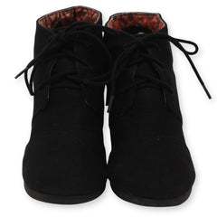 SODA Women lace-up wedge boots