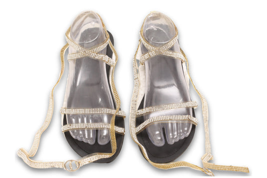 Rhinstones LOng Strappy Flats