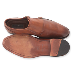 Aston Grey Double Monk Strap Dress Shoes