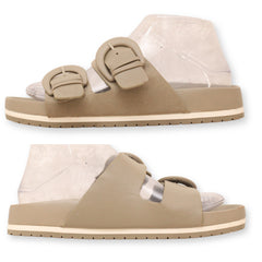Time and Tru Women's Footbed Slide Sandals