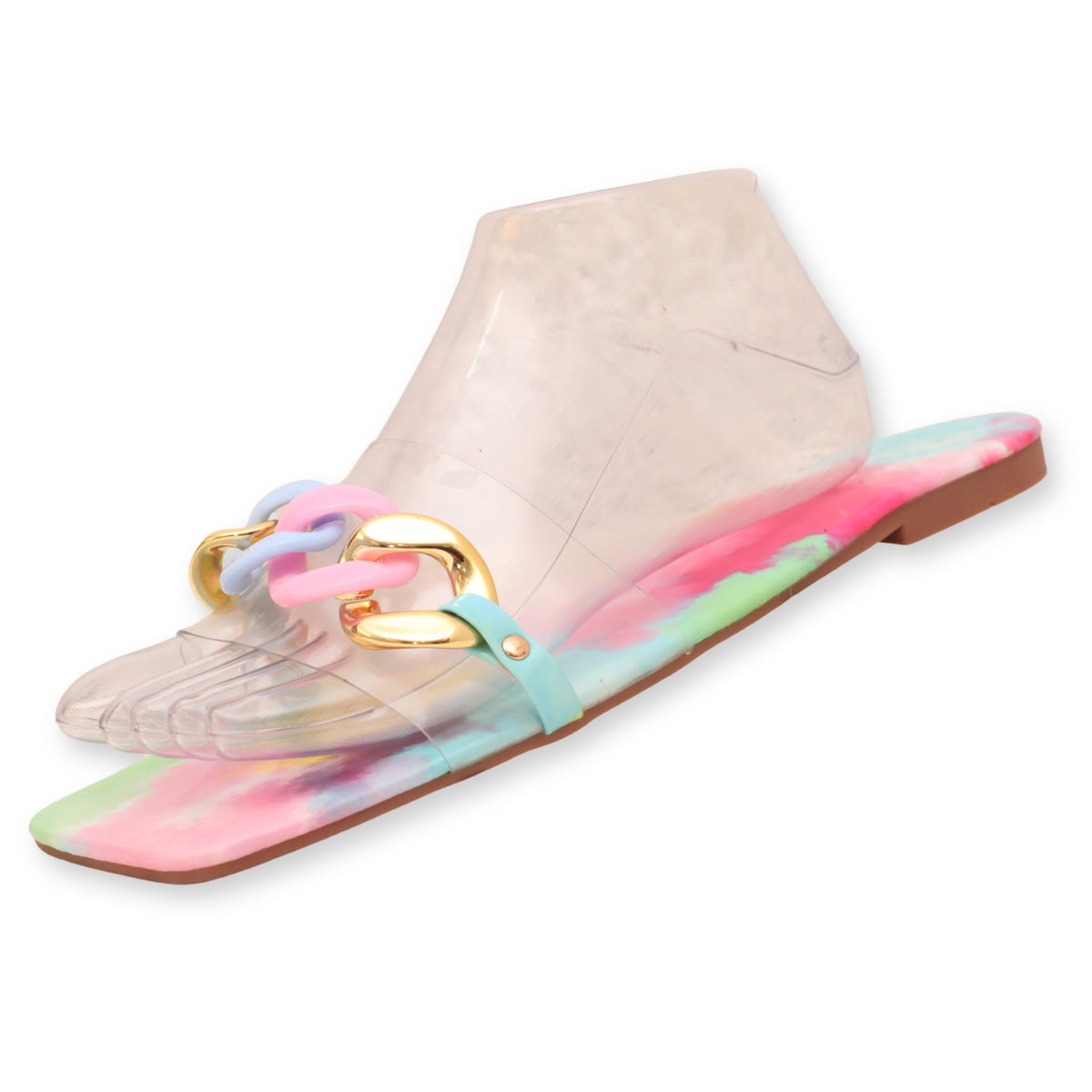 Women's Flat Chain Strap Slippers