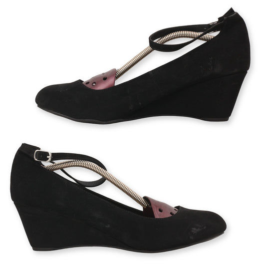 Me Too Ankle Strap Wedge Court Shoes