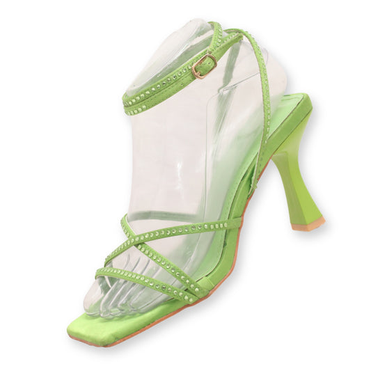 Cross Strap Women's Mid-Heel Sandal