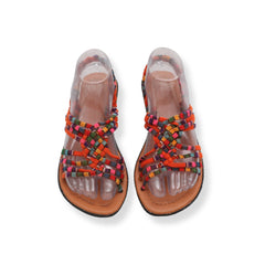 Printed Ankle Strap Flats