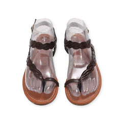 Braided Ankle Strap Sandals
