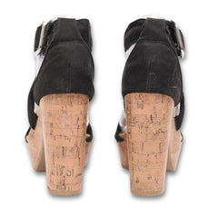 "American Eagle" Ankle Strap Wooden Heels