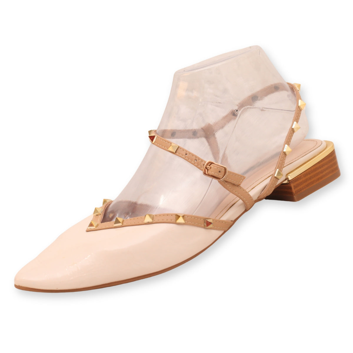 Jextina Stone Strap Flat Sandal