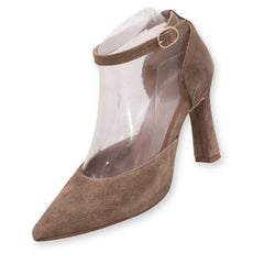 Mimao Pointed-Toe Ankle Strap Heels