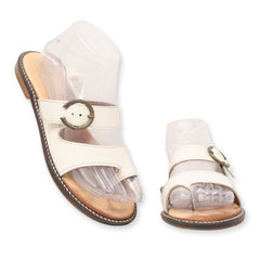 Buckle Strap Flat Slippers