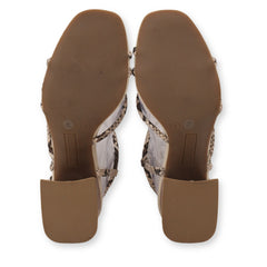 Worthington Snake Print Strappy Block Heel Sandals