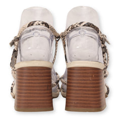 Worthington Snake Print Strappy Block Heel Sandals