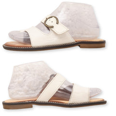 Buckle Strap Flat Slippers