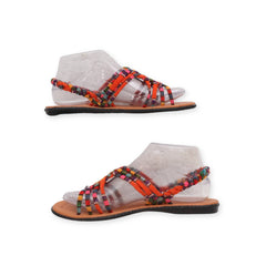 Printed Ankle Strap Flats