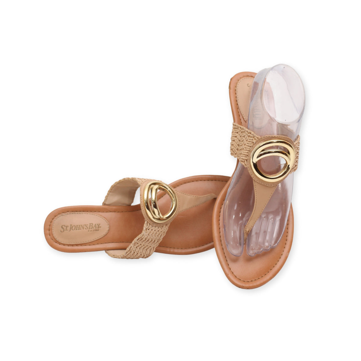 "ST.JOHN’S BAY" Stylish T Strap Sandals