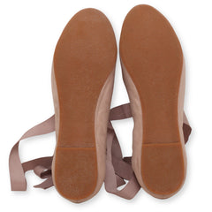 RANDA ribbon ankle ties ballet flats