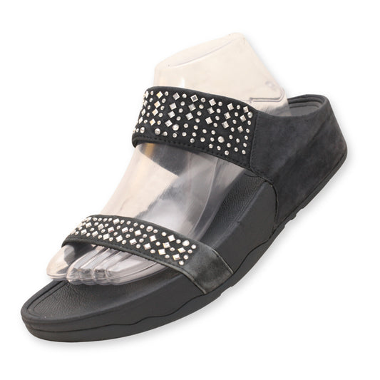 FitFlop T Strap Rhinestone Sandals