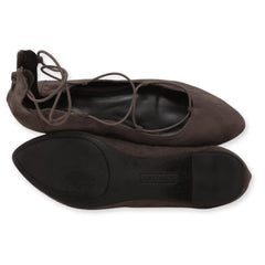 Report suede lace-up ballet flats