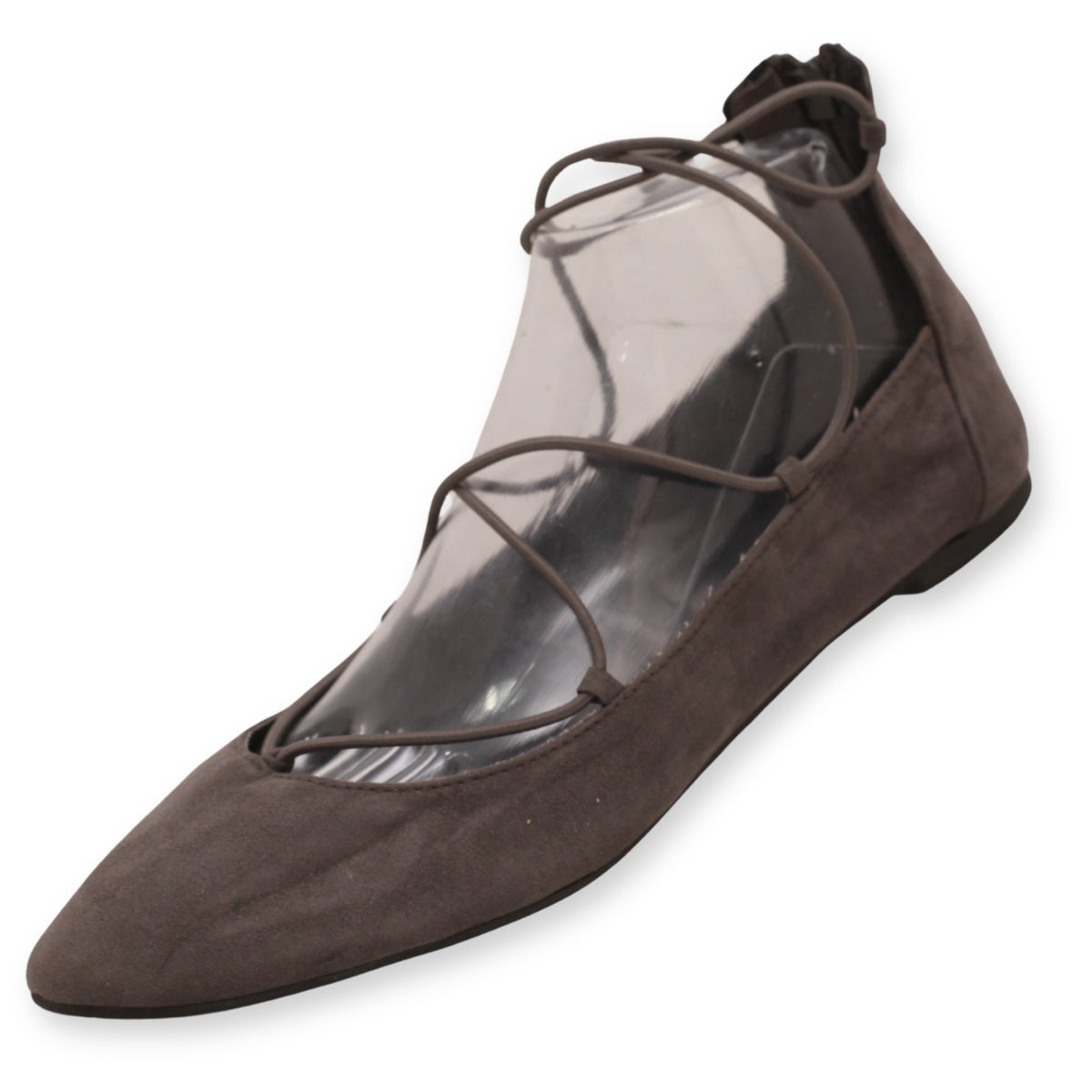 Report suede lace-up ballet flats