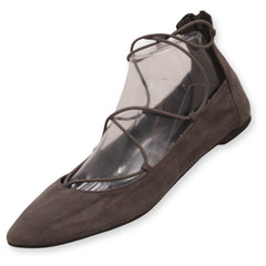 Report suede lace-up ballet flats