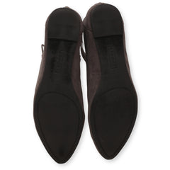 Report suede lace-up ballet flats