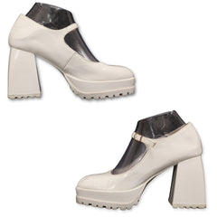 Forever 21 Mary Jane Buckle Strap Block Heels