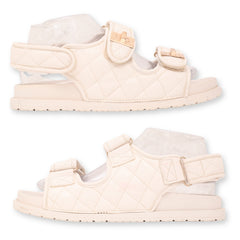 Qupid quilted double-strap women sandals