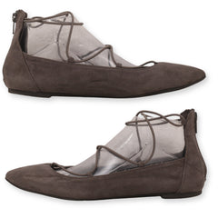 Report suede lace-up ballet flats