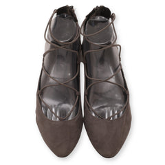 Report suede lace-up ballet flats