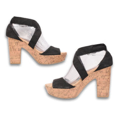 "American Eagle" Ankle Strap Wooden Heels