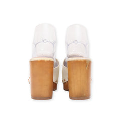 "Rouge Helium" Slid Block Heels