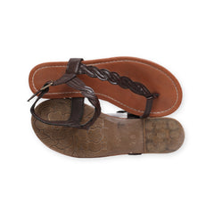 Braided Ankle Strap Sandals