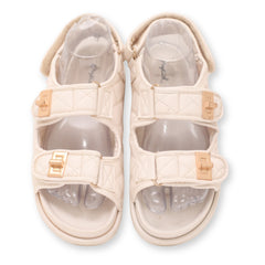 Qupid quilted double-strap women sandals