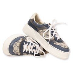Gucci Blue GG Canvas Leather